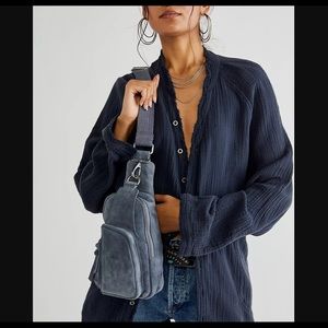 Hudson Sling Bag - Free People in Slate gray NWT